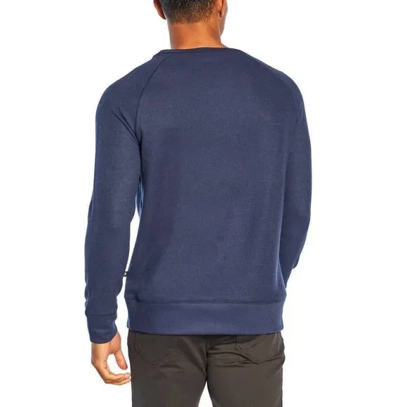 Banana Republic Men’s Waffle Crew Sweatshirt Mid-weight Navy Size XL - Picture 2 of 4